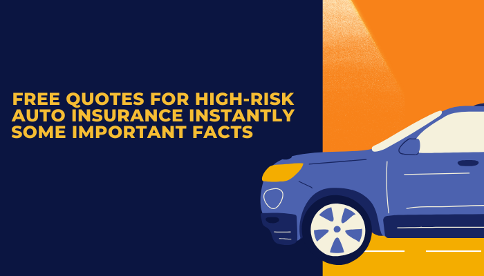 Free Quotes for High-Risk Auto Insurance Instantly Some Important Facts