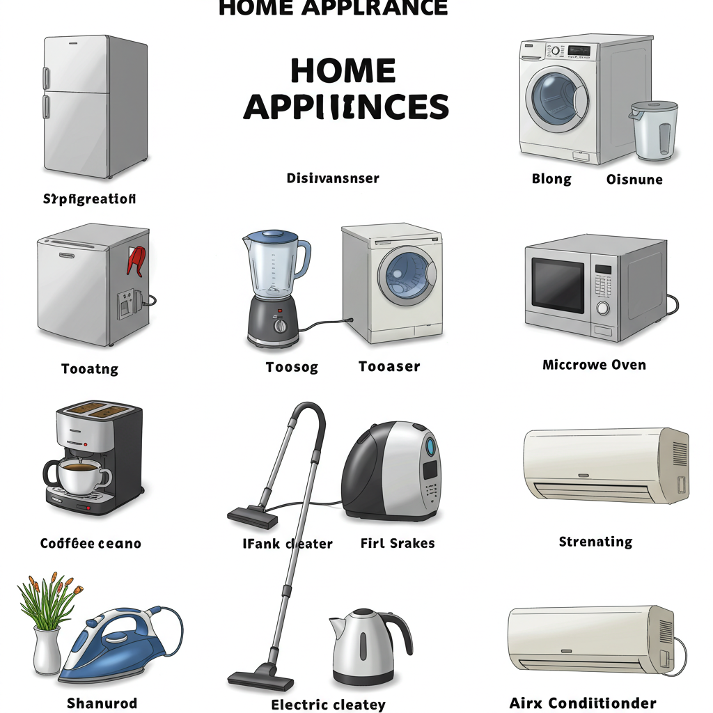 Home Appliances’ Names with Pictures | Household Appliances Names