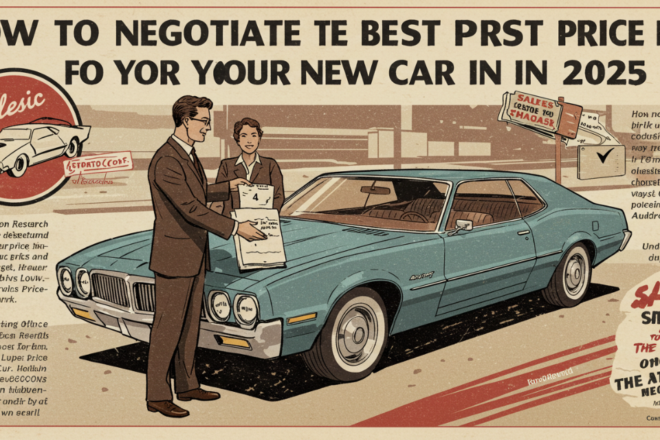 How To Negotiate The Best Price For Your New Car In 2025